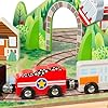 51uylnd2sil - Top Wooden Train Set for Kids: Melissa & Doug 17-Piece Take-Along Tabletop Railroad | FSC-Certified | Ages 3+ - Melissa Doug wooden train set