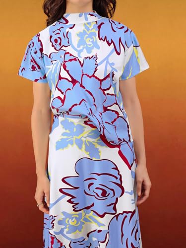 Image of PURVAJA Women's Regular Midi Printed Co-Ords