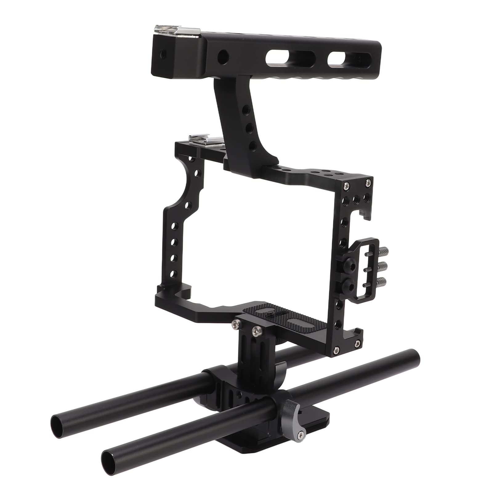Aluminiowa Klatka do Aparatu, Mocowanie Zimnego Buta, Ergonomiczny Uchwyt, Regulowana Podstawa do GH4, A7, A7II, A7S, A7SII, A7R, A7RII