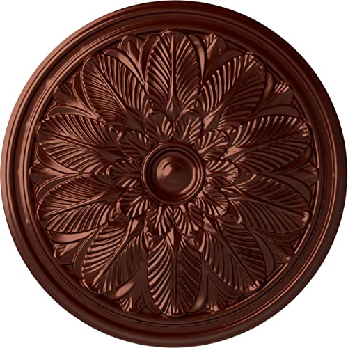 Image of Ekena Millwork CM22BOACS 22 5 /8 OD x 1 3 /4 P Bordeaux Ceiling Medallion (fits Canopies up to 3 1 /4), Antique Copper