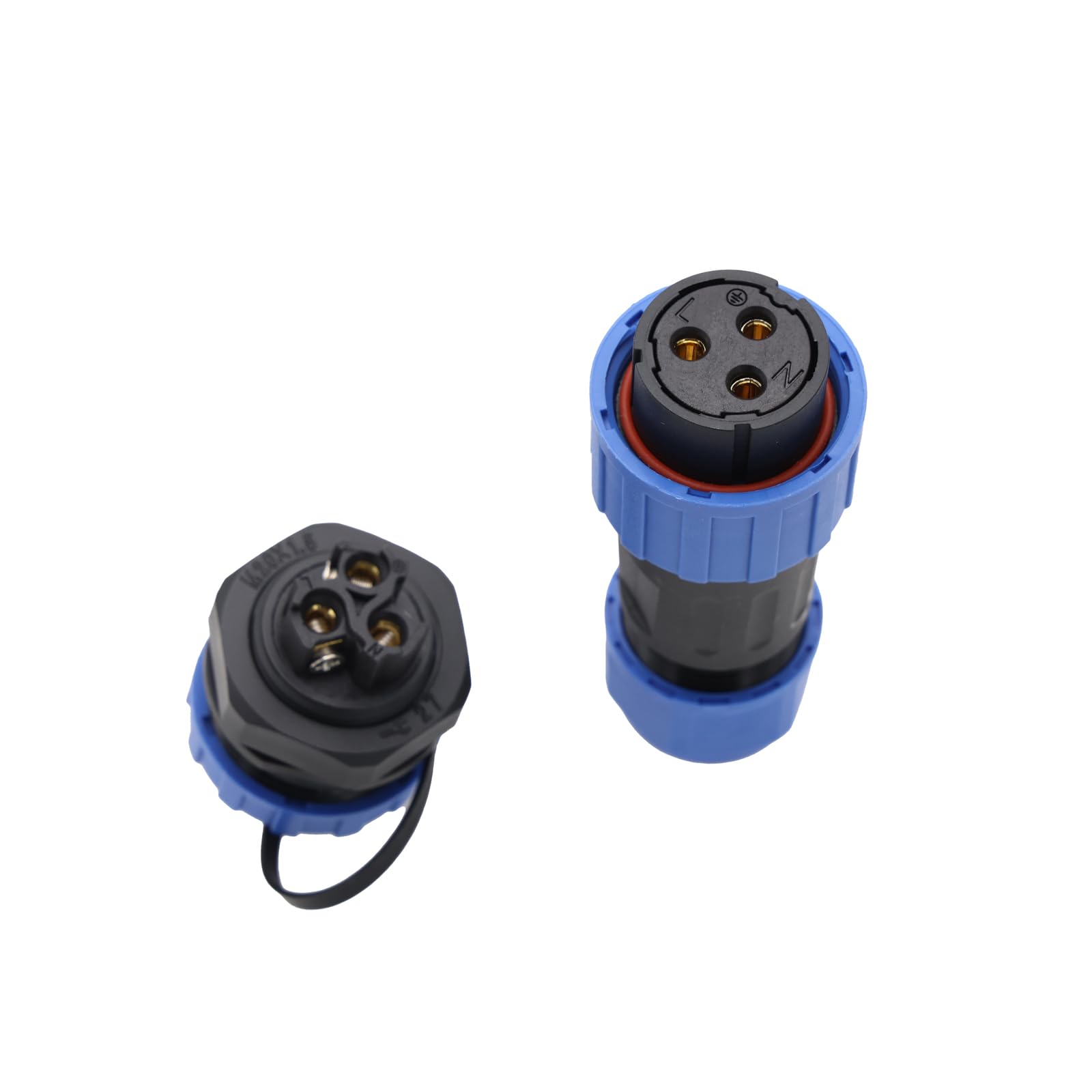 TY20 Screw Connection 2-7Pin Back Nut/Flange/Docking/Square Cable Connectors (Back Nut Reverse Mount, 3 Pin 25A)
