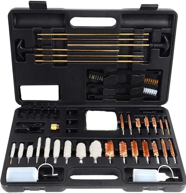 Kit de Limpeza Profissional de 58 peças para Armas, Manutenção Diária de Pistolas, Rifles, Espingardas e Outros Calibres, Design Portátil