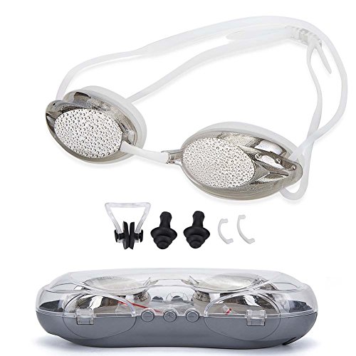 Asehuoz Swimming Goggles Anti Fog Shatterproof UV Protection,No Leaking with Silicone Nose Clip Ear Plugs and Protection Case Swimming Goggles Suit for Men Women Kids-Best Swim Goggles