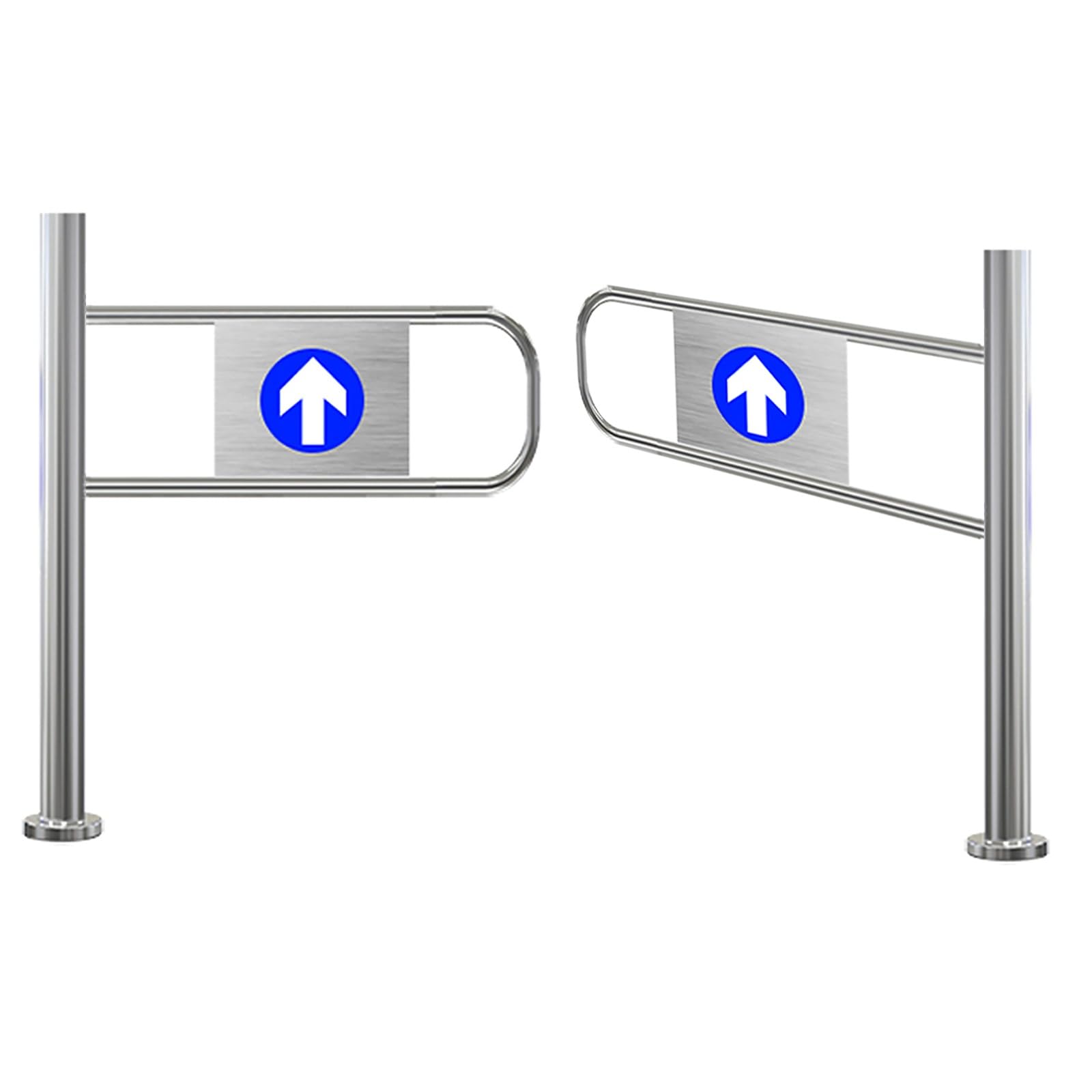 Cancello automatico dell'oscillazione per i supermercati 90 ° Porta di sicurezza a chiusura automatica Cancello di accesso del metallo per biblioteche & negozi Soluzione pedonale durevole dell'entrata