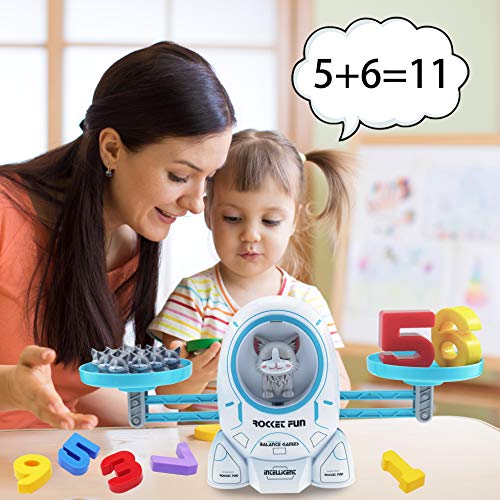 SHANDERBAR Math Educational Toys for 3 4 5 6 Year Old, Preschool Activities Teaching Learning Toys for Kindergarten Toddler 3 4 5 6 Year Olds Boys & Girls (Cat Balance Game) - Thumbnail 6