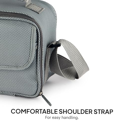 Image of CELLO MF Fab Lunch Box with Bag for Office Use, Grey | 315 ml x 4 Stainless Steel Containers with 510 ml Steel Tumbler, Airtight Leak Proof Easy to Carry with Strap Tiffin Box for Travel & Daily Use