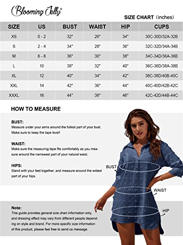 Image of Blooming Jelly Womens Swimsuit Coverups White Chiffon Bikini Swimwear Beach Cover Up Dress Shirt