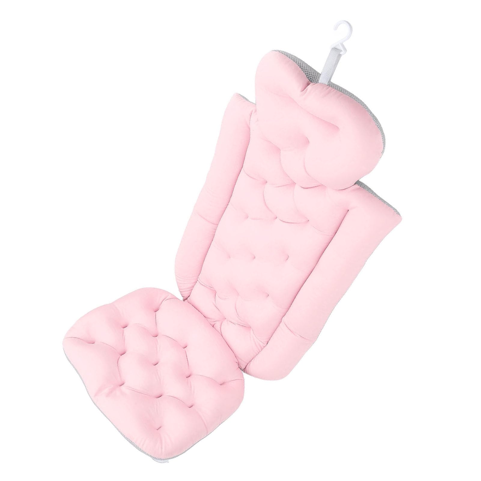 AMONIDA Cuscino Bagno per Tutto il Corpo Comodo Cuscino di Supporto per Rilassanti Vasche Bagno per Adulti Materiale in Poliestere Morbido 100 Cm (PINK)
