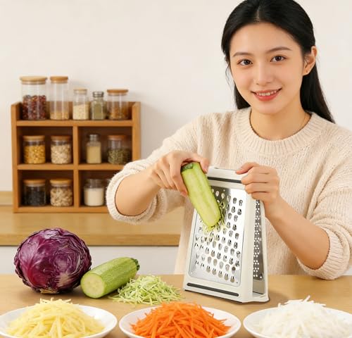 Rallador de Queso con Contenedor de Plástico Blanco miniatura 5