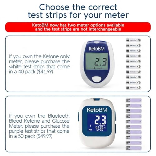Image of KetoBM Ketone Test Strips, 40pk - NOT Compatible with KetoBM Bluetooth Glucose & Ketone Meter