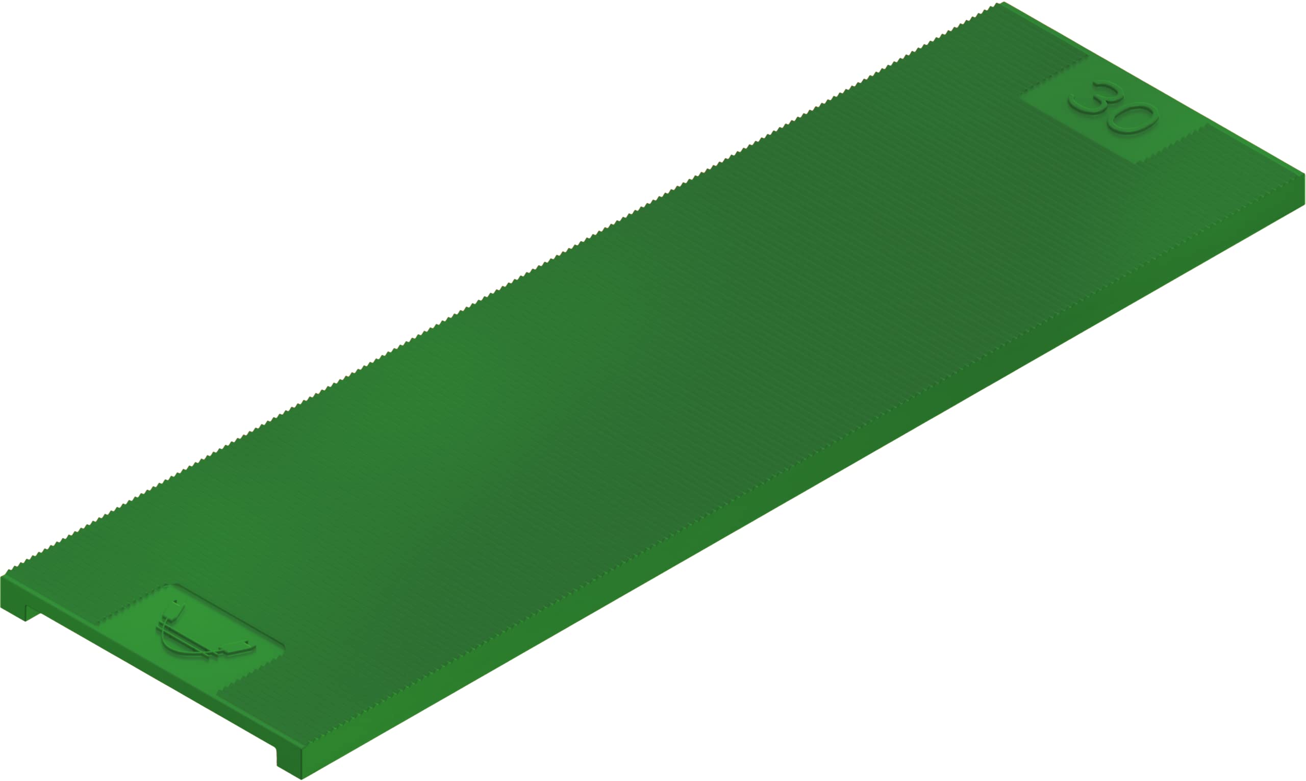 GLUSKE Klocek przyszybowy GL-SV 100 x 40 x 5 mm, z tworzywa sztucznego, zielony, 500 sztuk, kliny pod koła, płytki dystansowe