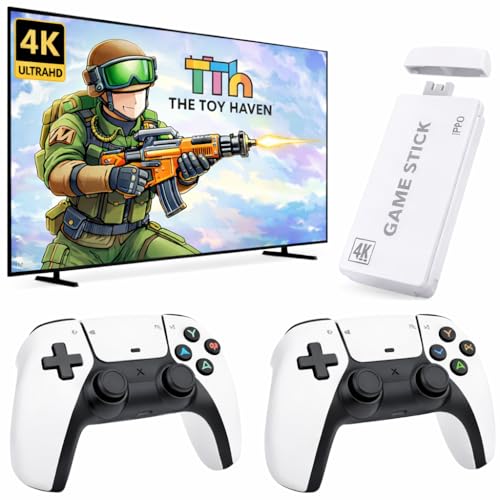 Image of New Upgraded 4k TV Video Game Gaming System, Plug & Play Video TV Games HD with Wireless 2 Controllers for Men /Women /Girls /Boys /Adult /Kids Whitee