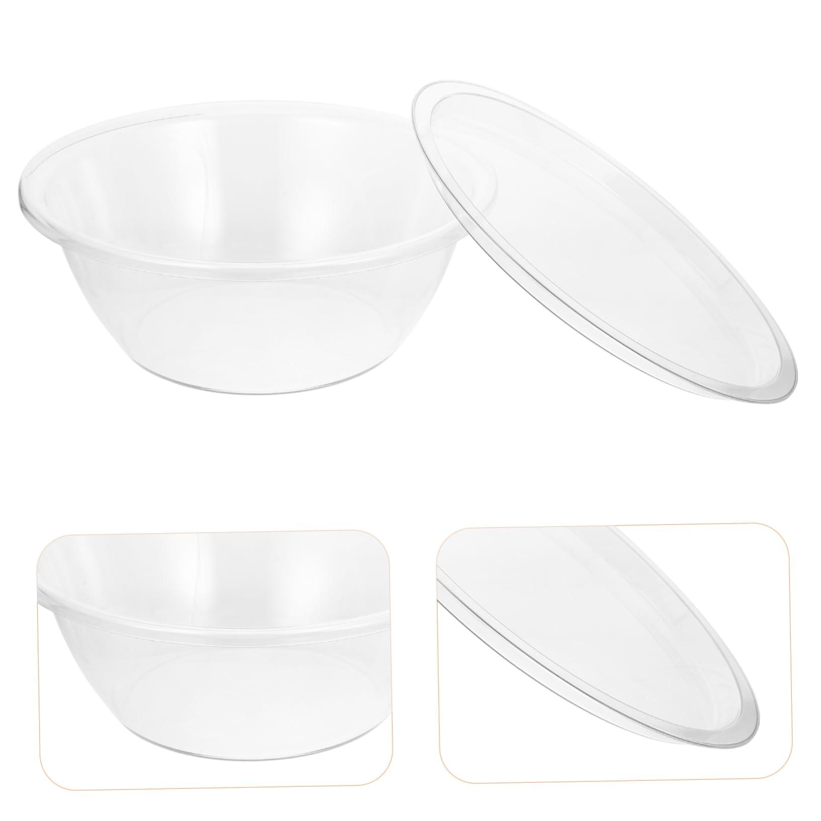 Alipis Bol Grande de Plástico con Tapa Transparente y Resistente Deformación Multiusos para Amasar Preparar Ensaladas y Almacenar para Cocina Familiar