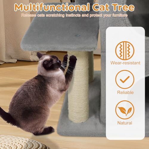 PETSITE árbol para gatos pequeño multi-niveles 33.5 pulgadas miniatura 5
