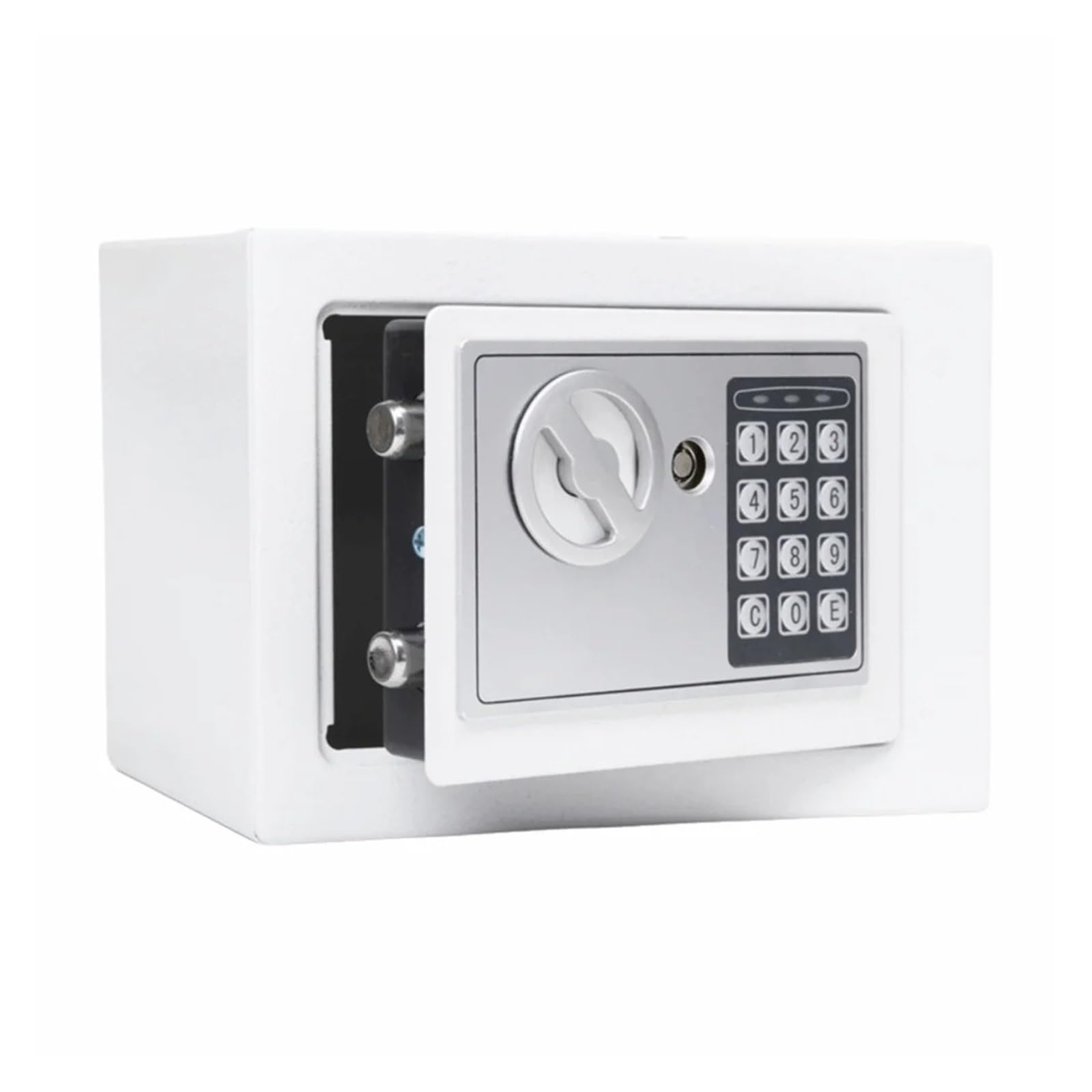 Cassetta di sicurezza digitale compatta con serratura a chiave per salvadanaio con slot per monete e password di sicurezza(White)