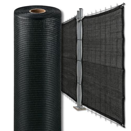 TECHZOCO Malla De Ocultación Jardín Y Sombreo, Malla pared Negra, Red de sombreo, Panel ocultación jardín, 80% de ocultación, HDPE polietileno de alta densidad, 2 Metros alto x 10 Metros largo, Negro