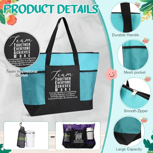 Image of 6 Pcs Team Appreciation Tote Bags Pocket for Women Employee Appreciation Gifts for Nurses Volunteer Cowork
