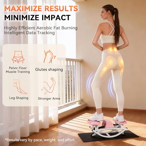 Image of Rock Stepper - Steppers for Exercise at Home, Portable Stepper Side to Side with Digital Display & Resistance Bands, 330 LBS Capacity Full Body Workout Low-Impact Knee-Friendly 3D Stair Stepper