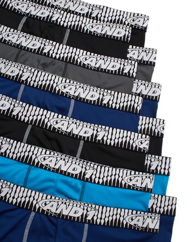 AND1 Mens Boxer Briefs - 12 Pack Platinum Performance Long Leg Boxer Brief - Breathable Compression Boxers for Men (S-3XL)3