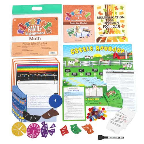 Really Good Stuff Family Engagement Math Kit, Fourth Grade: Practice