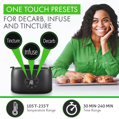 Image of 2-In-1 Magical Infuser Machine, Herb Decarboxylator & Gummy Maker. Butter maker Machine for creating Infused Butter, Gummies, Herbal Oil & More. Recipe Book & All Accessories