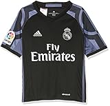 Cuello en V. adidas 3 JSY Y Camiseta 3ª Equipación Real Madrid CF 2015/2016, Niños, Negro/Morado, 7-8 años
