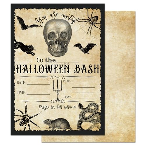 Whaline Halloween Invitation with Envelopes Stickers Set of 25 Vi...