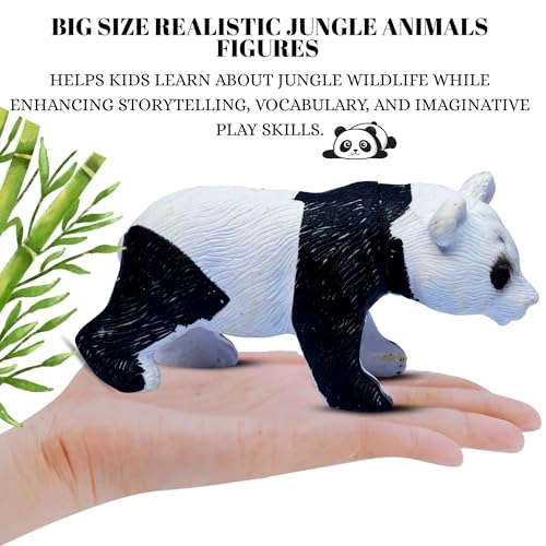 Image of Forest Jungle Animals Toys for Kids 3+| 12 Pcs Big Size Janwar Realistic Zoo Animals Action Figurine Playset for Boys and Girls Birthday Gift for Children Educational & Attractive Decor Items
