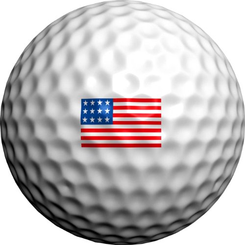 Golfdotz - Usga Rule Conforming Golf Ball Markers, Golf Ball Stickers For Marking Balls, No More Smearing From Stamps, Gifts For Golfers, Dads, And Retirees, (Usa Flag; 32-Count)