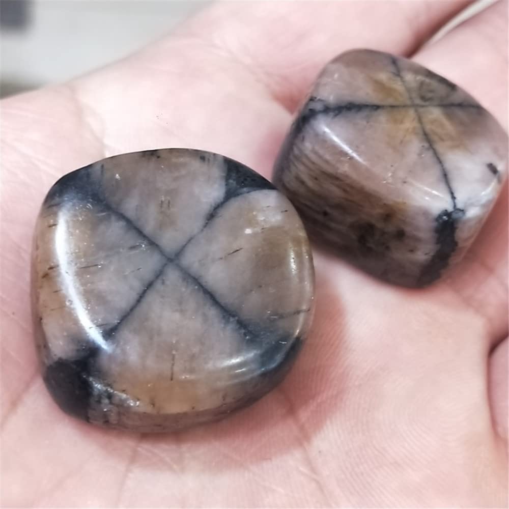 Hxscoo Natural Gemstone Raw Staurolite Polished Fairy Cross Stone Mineral Specimen Reiki Healing Quartz Crystal Stone As A Gift (Size : 2Pcs)