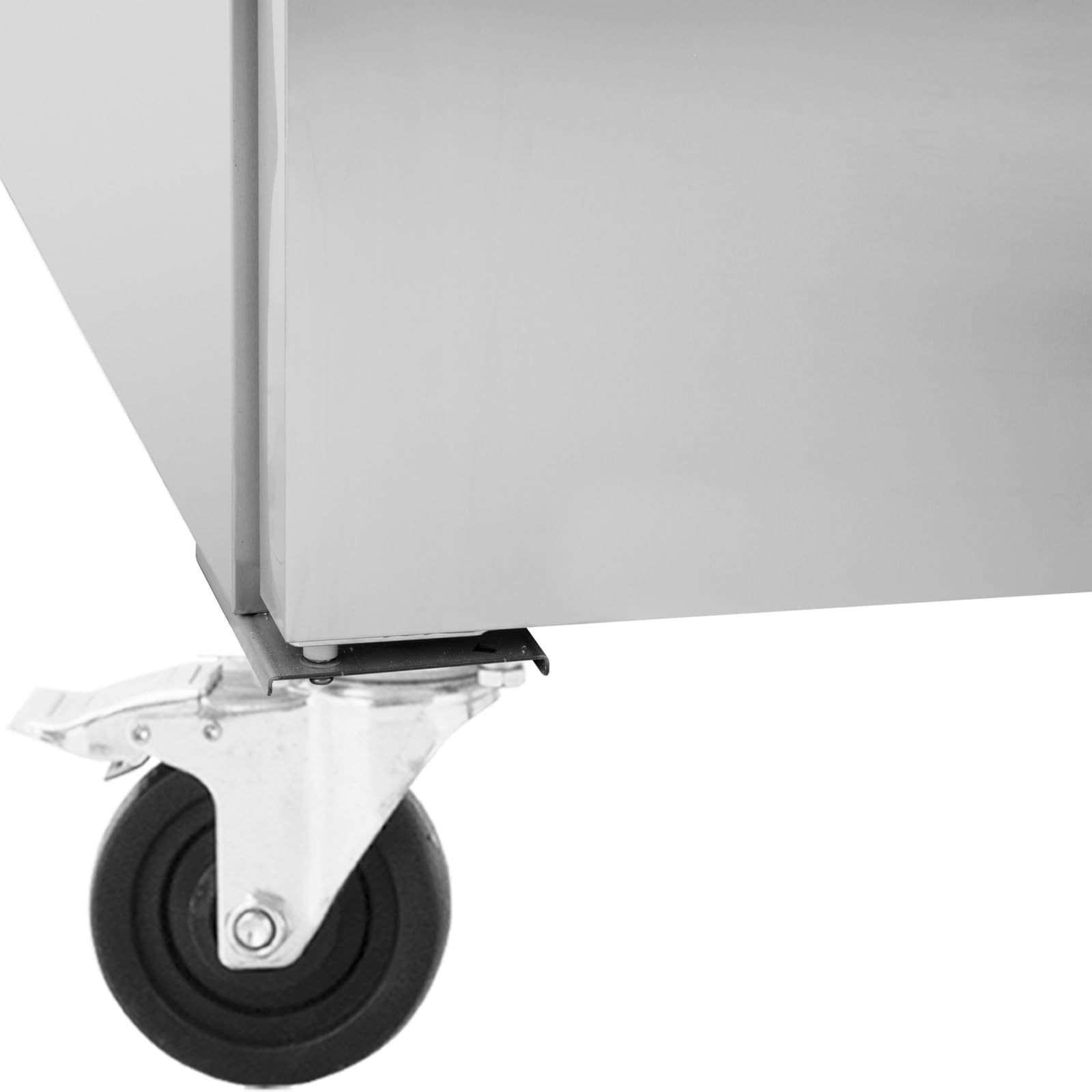 Royal Catering Frigorifero professionale 1001 l Acciaio inox 4 porte 4 ruote Serratura porta Armadio frigo Frigorifero verticale Armadio refrigerato Armadio frigo professionale