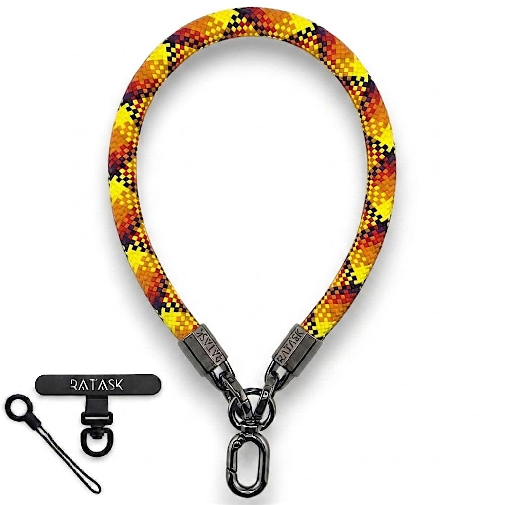 Ratask Unisex Orange Wrist Strap Lanyard, Rope Lanyard Wrist Strap For Mobile Phones, Cameras, Keyring, Keychain,Mobile Accessory Pendant (Orange)