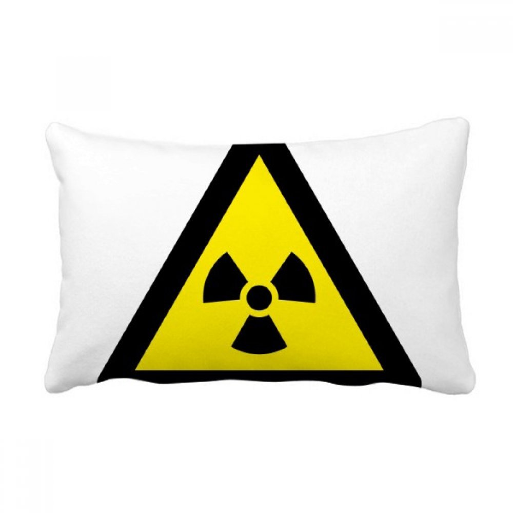 Coussin lombaire radiation jaune et noir de 16x24 pouces avec insert pour decoration canape