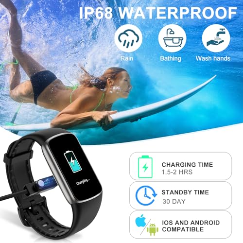 Image of Fitness Tracker with 24 /7 Heart Rate Blood Oxygen Sleep Monitor, 1.47'' HD Screen Activity Trackers, 123 Sports Modes Smart Watch, Step Counter Calories Pedometer for Women Men