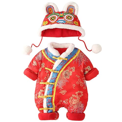 Image of Quenny autumn and winter babys' clothes,baby-boys' Chinese style hooded jumpsuits,new year's winter clothes.