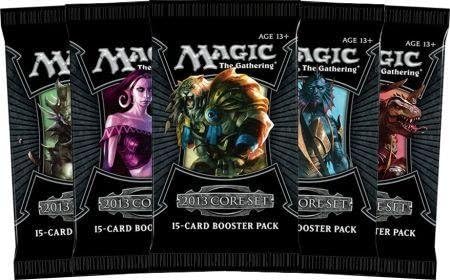 5 (Five) Packs of Magic the Gathering - MTG: 2013 Core Set Booster Pack Lot (5 Packs)