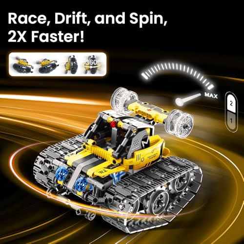 Image of Sillbird Robot Building Kit with Remote Control Gifts for Kids Boys Ages 8-13, Coding STEM Robotic Racer Car Toys for Birthday, Build 6in1 Model with 631 Pieces