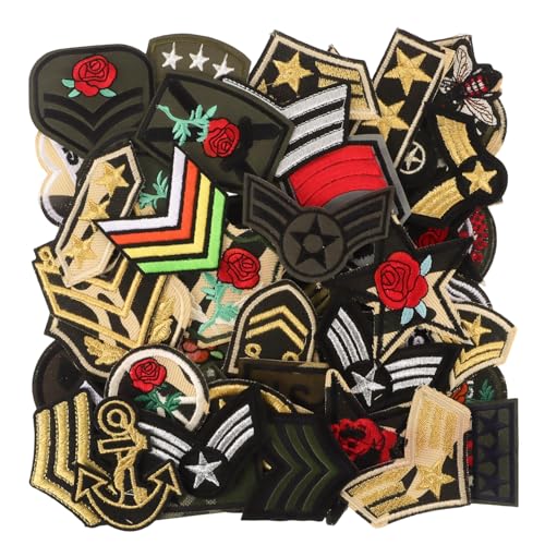 50Pcs Camouflage Iron On Patches Set, Funny Tactical Military Embroidered Patches, Morale Sewing Patch for Caps Vest Jackets Bags Backpacks