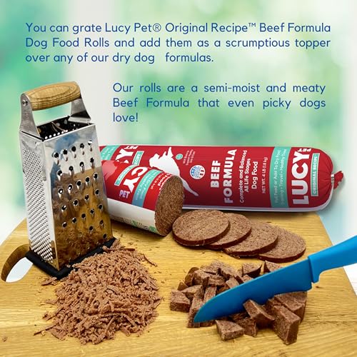 Image of Lucy Pet Products Beef Formula Dog Food Roll 4 lb, (100600047)