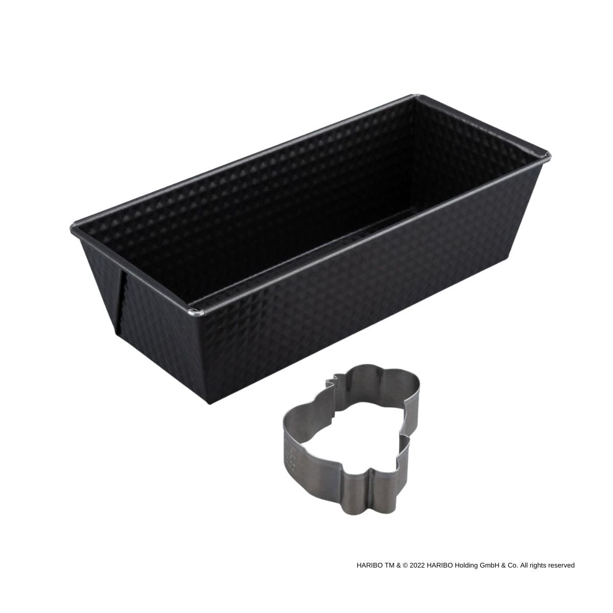 Zenker Meets Haribo Baking Mould with Gold Bear Cutter - Loaf Tin for Delicious Gold Bear Cakes with Non-Stick Coating and Heat Resistant up to 230°C - Round Cake Tin with Haribo Design