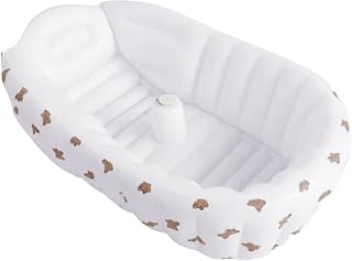 Båby Bath Tub PVC, Mini Air Swimming Pool With Drain, Space Saving | Foldable Todler Bath Tub For Home Hotel Camping Shower Tubs
