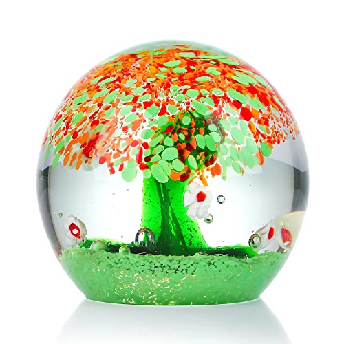 Hdcrystalgifts 3.1'' Hand Blown The Celtic Tree Of Life Collectible Figurines Art Glass Lampwork Paperweight Ornament Home Table Decor Gift thumb #2