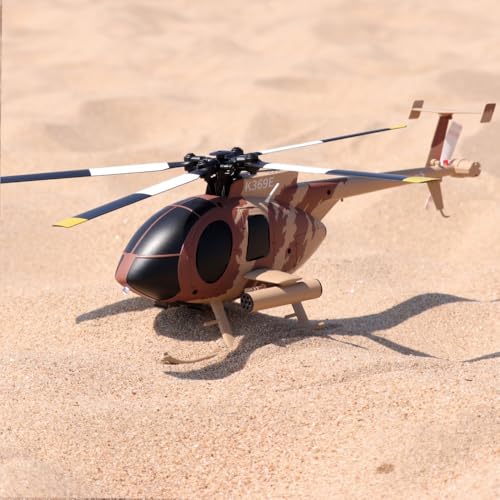 Image of RC ERA C184 MD500 100 Size RC Helicopter 4CH, 6-Axis Gyroscope RTF With Optical Sensor & Upgraded Transmitter - Remote Control Electric Helicopter Outdoor For Adults & Beginners (ERA-C184S-SY (Sand-Yellow))