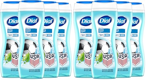Image of Dial Body Wash,Refresh & Renew Spring Water,16 Fl Oz,Hydraclean Complex & Vitamin E,Gentle,Leaves Skin Feeling Nourished,Dermatologist-Tested,No Parabens-& Sulfates,(Pack of 8)