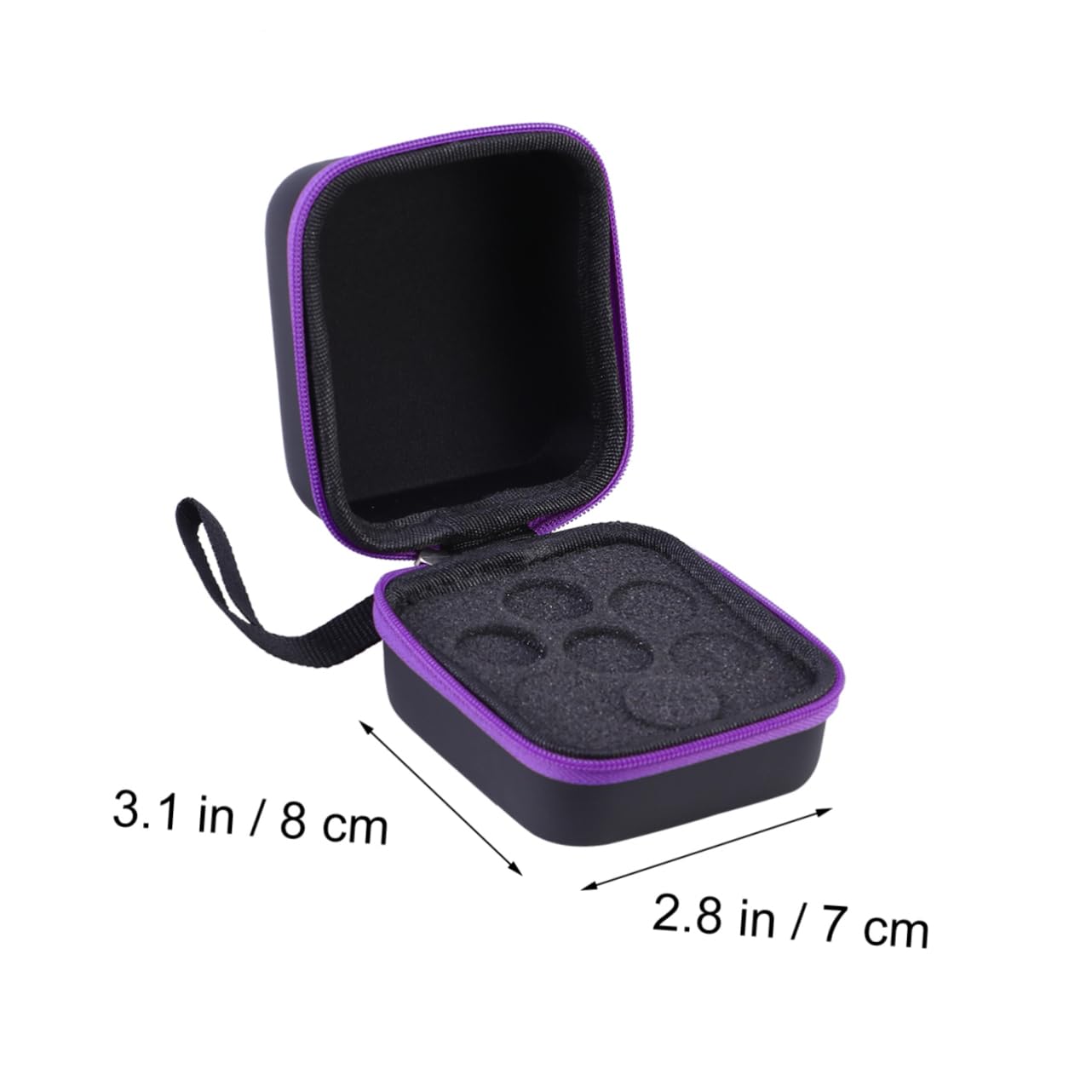 VICASKY 1Pc Essential Oil Storage Case Slot Aromatherapy Bottle Organizer with Shockproof Bag Durable Protection for Essential Oils Travel Friendly Design Purple Zipper