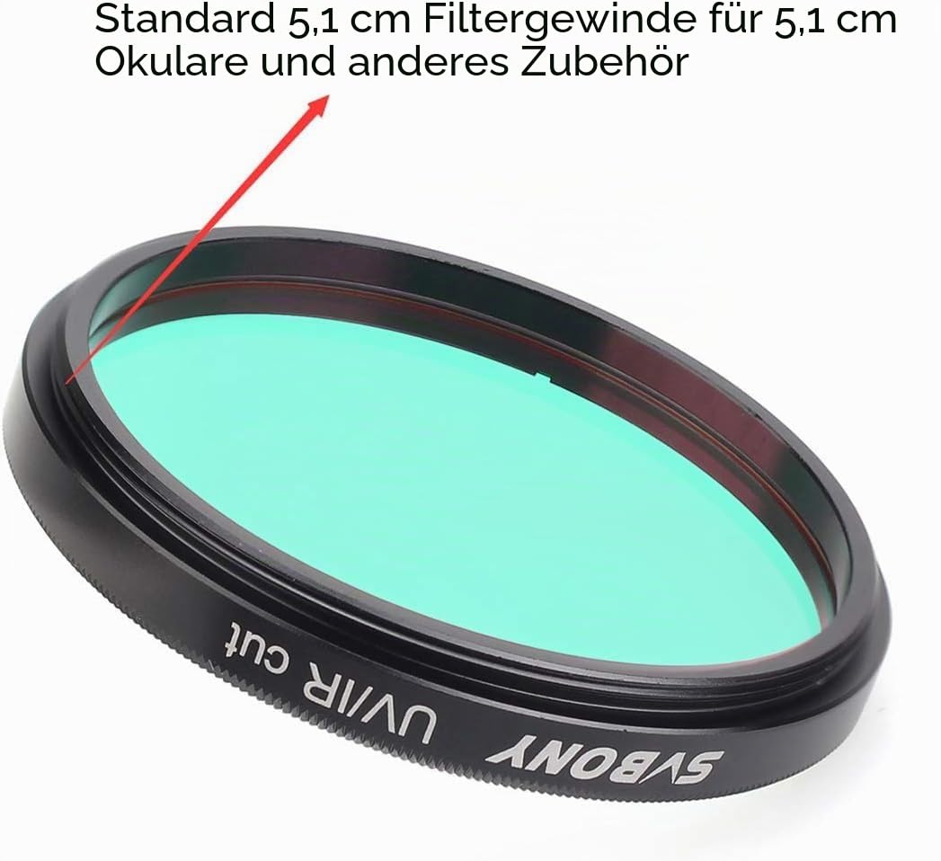 Svbony 2" Teleskopfilter UV-IR-Schnittblockfilter für CCD-DSLR-Kamera Astrofotografie