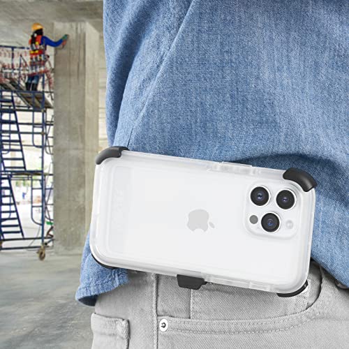 Image of Pelican Voyager Series - iPhone 13 Pro Case - 18ft Military Grade Drop Protection, Compatible with Wireless Charging - with Belt Clip Holster - Heavy Duty, Rugged, Anti Yellowing - Clear