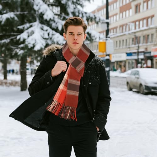Unisex Classic Tartan Plaid Winter Scarf Warm Soft Cashmere Feel (78x14.5inches)2