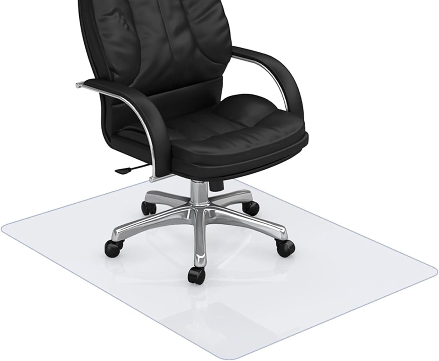 Mata podłogowa, 2,0 mm, PCW, mata ochronna na sprzęt fitness, ochrona przed plamami, przezroczysta, do biura, gabinetu, sypialni, 140 x 160 cm