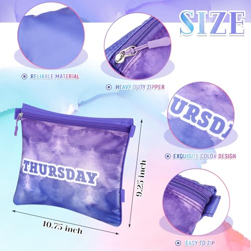 Paterr 14 Pcs Packing Cubes for Travel Kids Day of Week Compression Packing Bags Colorful Luggage Suitcase Organizers Bag for Travel(Gradient)2